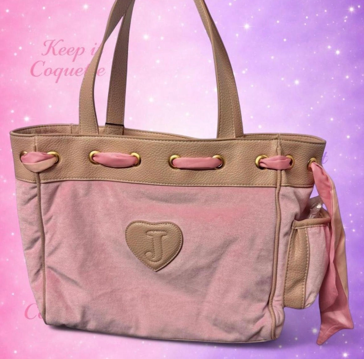 Juicy Couture Scottie Logo Daydreamer - Pink & Beige