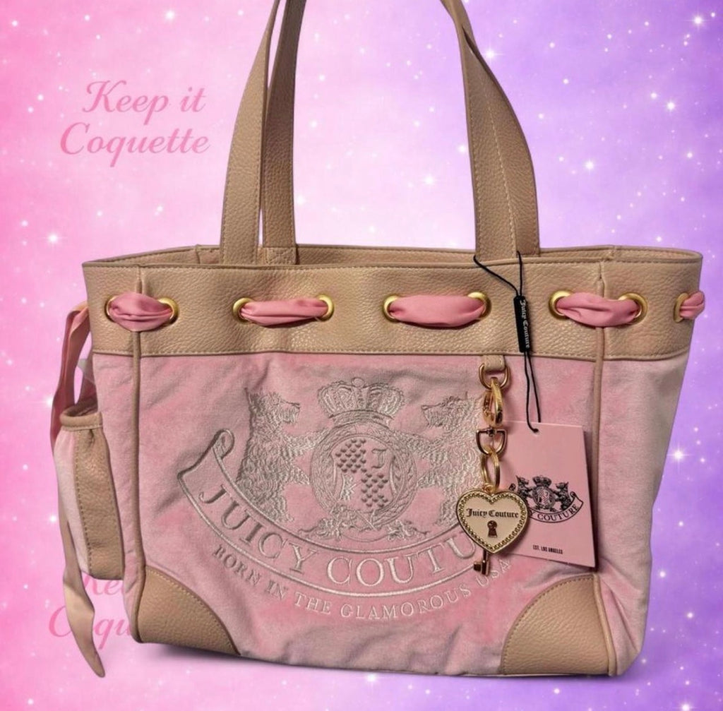 Juicy Couture Scottie Logo Daydreamer - Pink & Beige