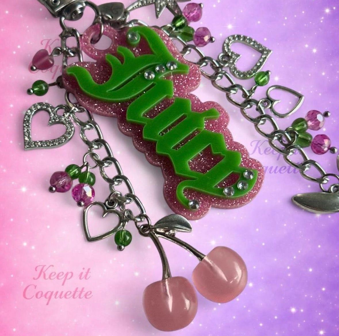 Y2K Handmade Juicy Bag Charm