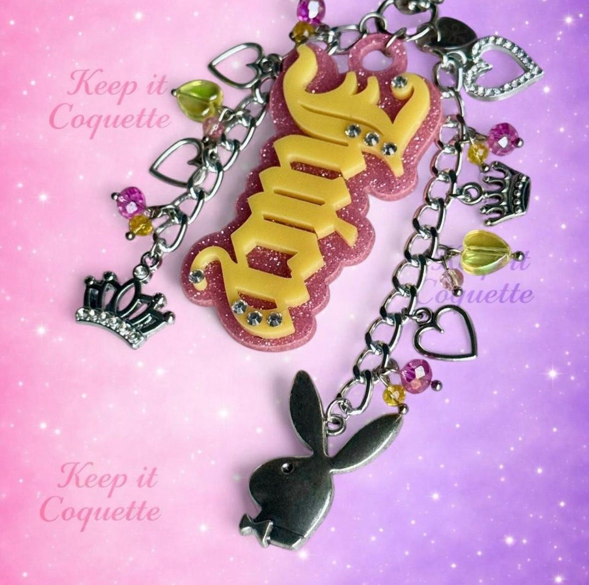 Y2K Handmade Juicy Bag Charm