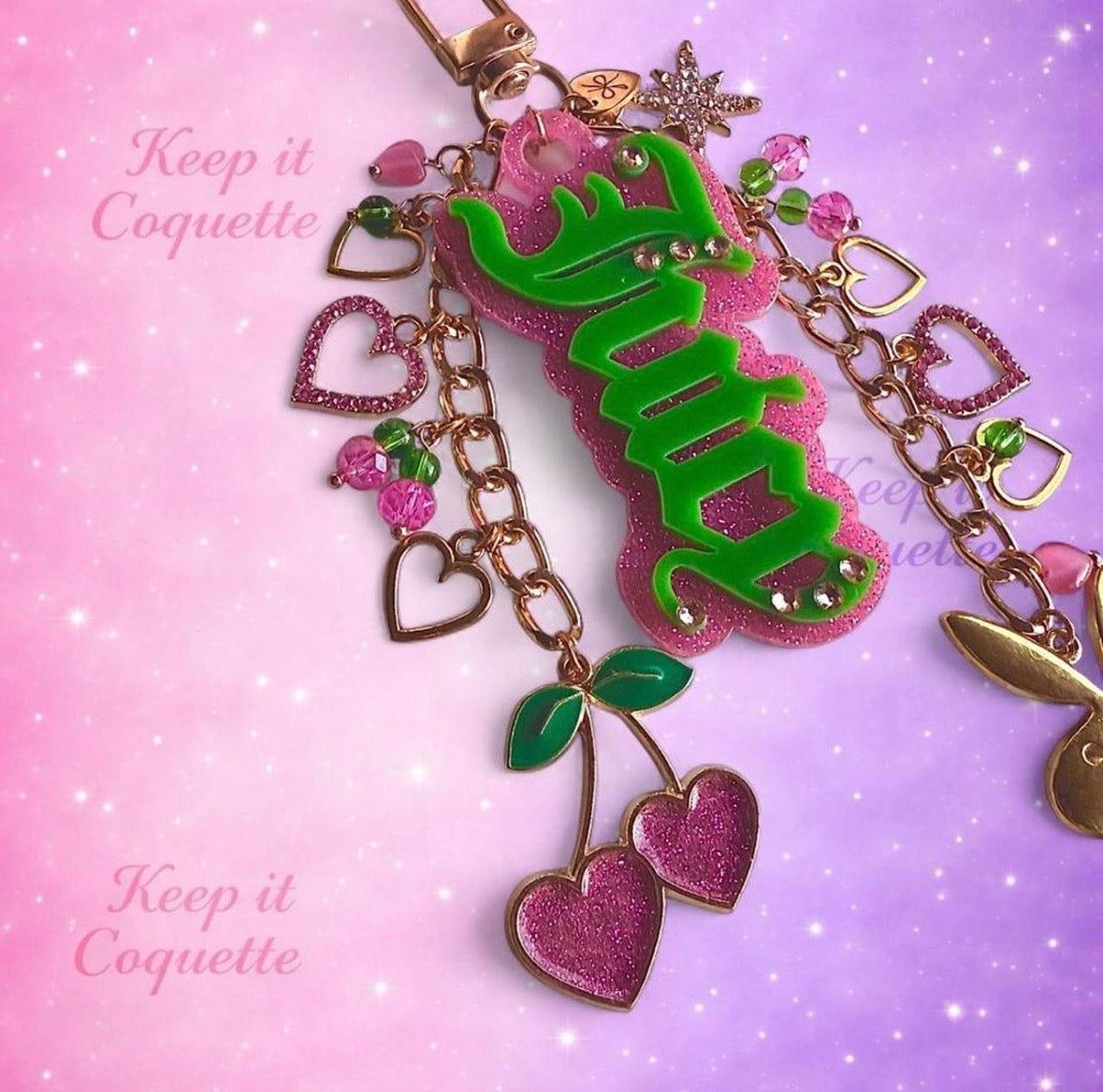Y2K Handmade Juicy Bag Charm