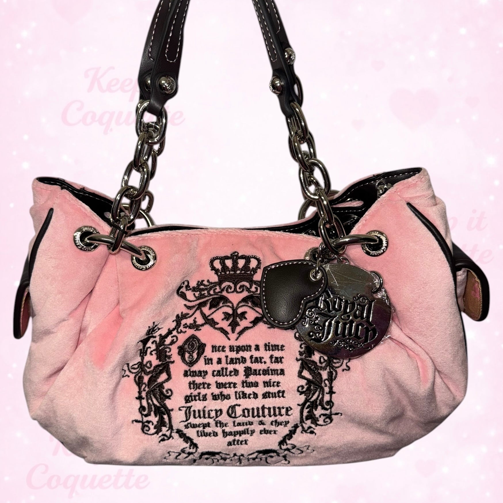 Juicy Couture Fairytale Satchel Hobo- Pink