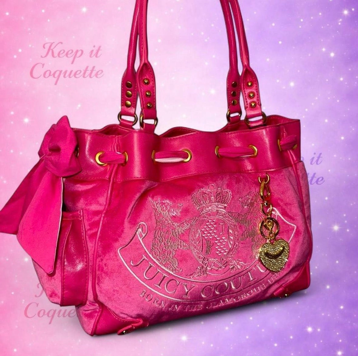 Juicy Couture Scottie Logo Daydreamer - Hot Pink