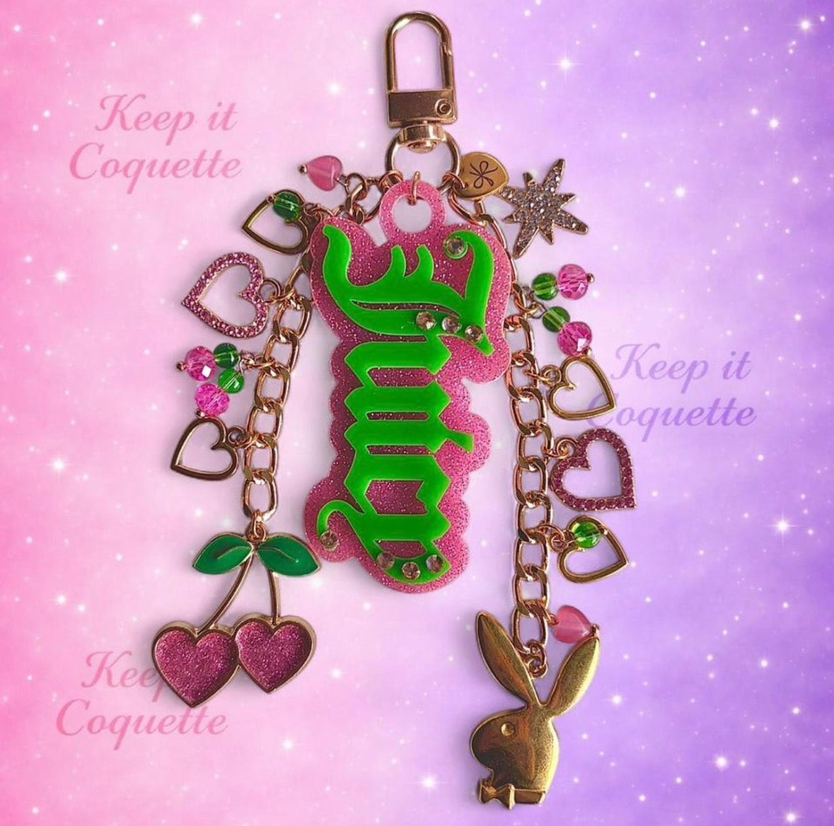 Y2K Handmade Juicy Bag Charm
