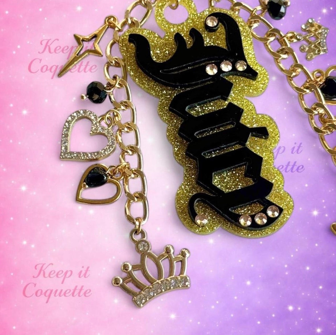Y2K Handmade Juicy Bag charm