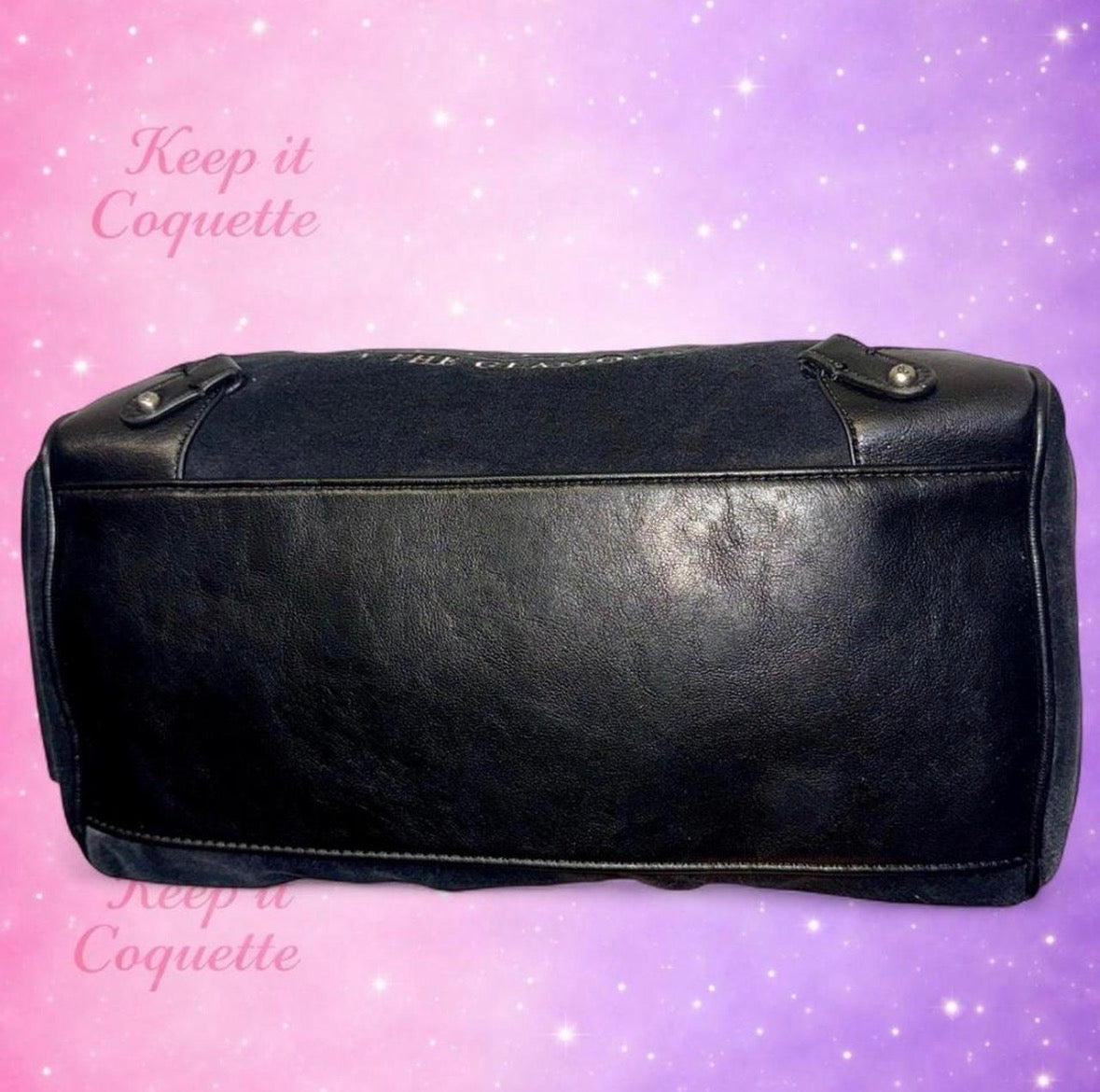 Juicy Couture Black Daydreamer with pink embroidery