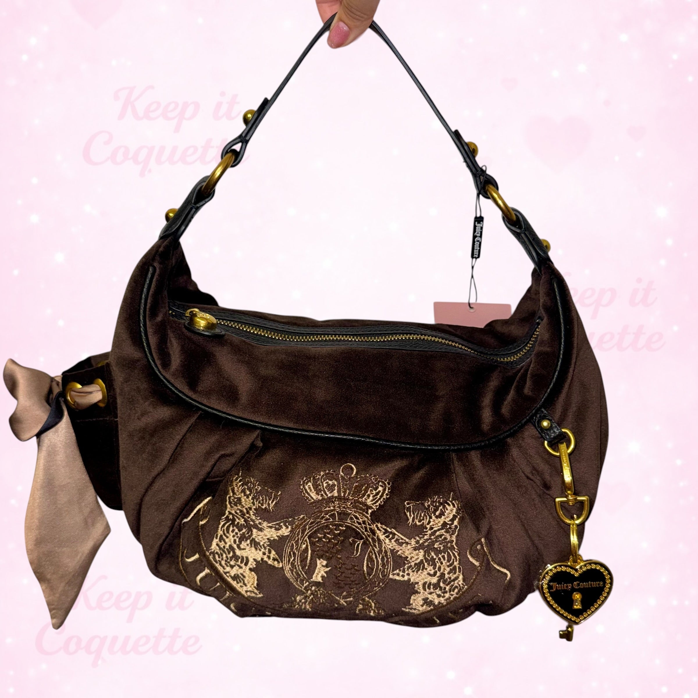 Juicy Couture Brown Hobo Satchel - Brown 2