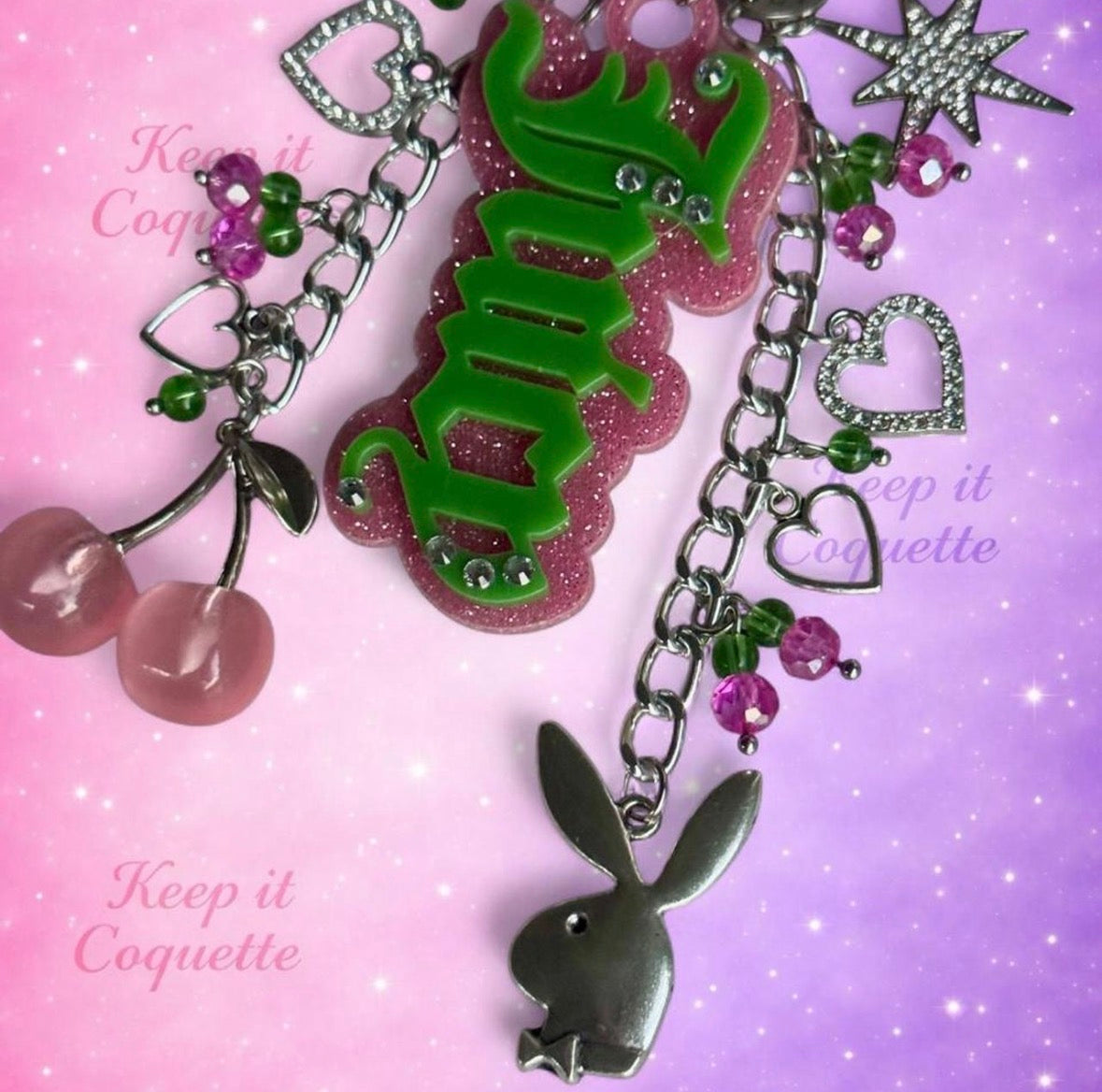 Y2K Handmade Juicy Bag Charm