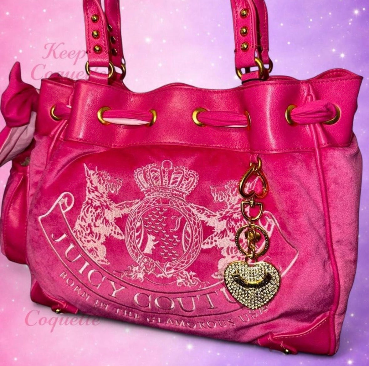 Juicy Couture Scottie Logo Daydreamer - Hot Pink